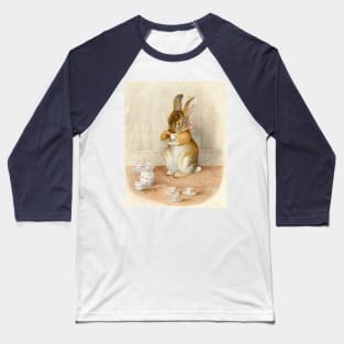 Rabbit Tea Party - Beatrix Potter Baseball T-Shirt